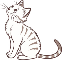 vector illustration of a cat
