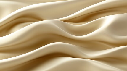 Obraz premium Smooth flowing fabric of a light golden beige color