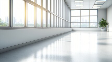 Fototapeta premium Empty Office Space City View