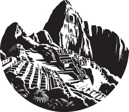 Machu Picchu minimalist logo