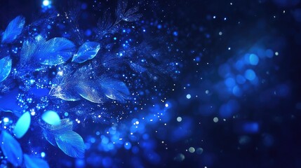 Festive blue fireworks celebrating New Year 2025