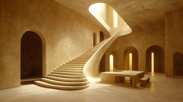 Staircase looping into itself creating an infinite paradox