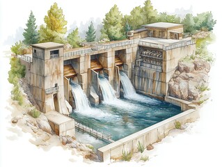 Water control structure in a natural setting