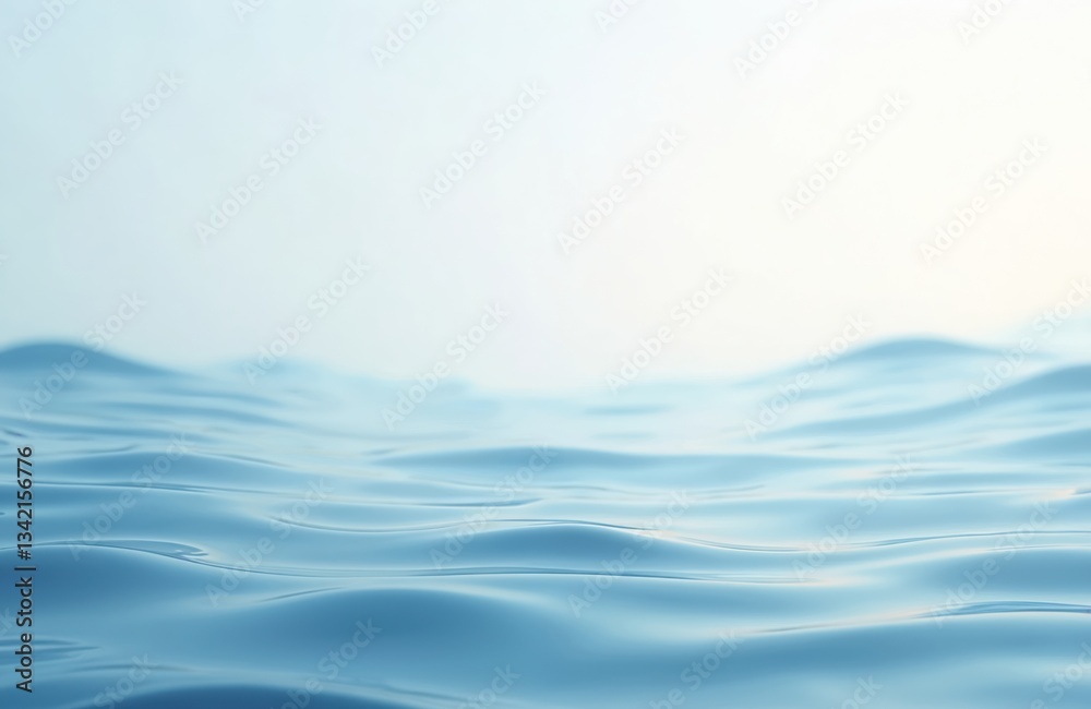 Poster minimalistic serene background soft water ripples. abstraction white, light blue colors. curve wallp
