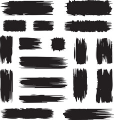 black brush strock set 