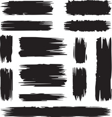 black brush strock set 