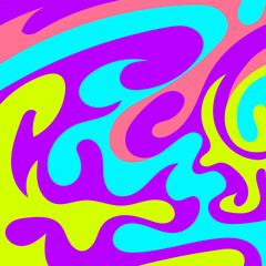 Psychedelic Neon Fluid Abstraction Background