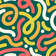 Background Organic Flow with Earthy Green and Fiery Orange