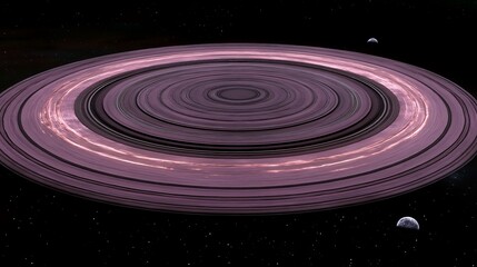 Obraz premium A digitally rendered planet with extensive and vibrant rings