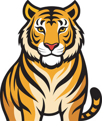 tiger cartoon isolated on white