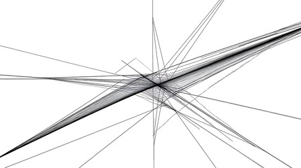 Obraz premium A graphic design showing many black lines on white background