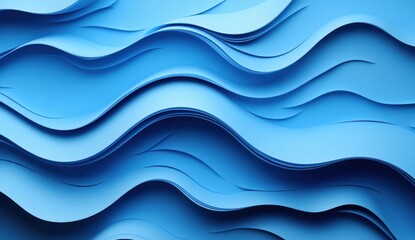 Fototapeta premium Abstract blue wavy background, modern design, digital art, graphic element, wallpaper concept, use in presentations, web design, or advertising