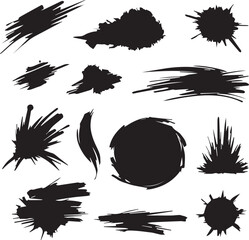 black brush strock set 