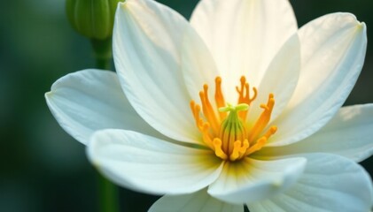 Close-up of pristine white petals on a flower , photography, isolated