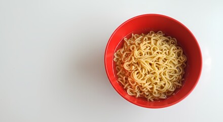 Instant Noodles, Ramen, Red Bowl