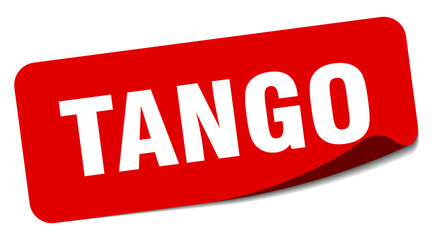 tango sticker. tango label