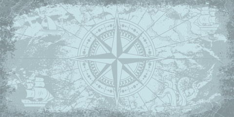 Fototapeta premium Nautical compass design on textured background