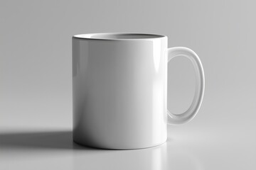 Obraz premium White mug mockup beverage coffee drink.