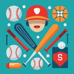 Intricate Details of Essential Baseball Elements in Close-Up