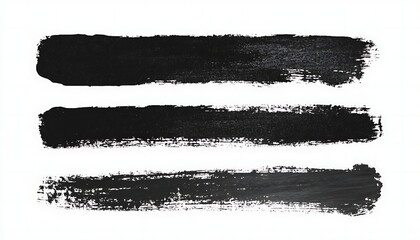 Black brush strokes on white background for design use