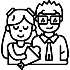 Fototapeta premium Love Icon Vector Element