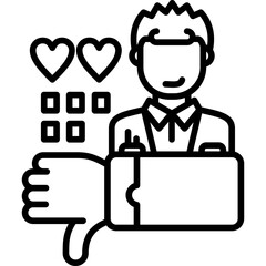 Dislike Icon Vector Element