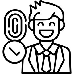 Fingerprint Icon Vector Element