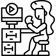 Watch Movie Icon Vector Element