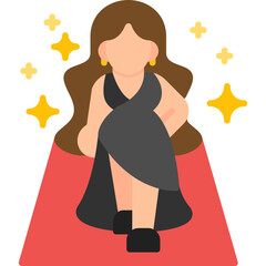 Actress Icon Vector Element