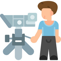 Cameraman Icon Vector Element