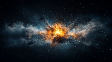 Fototapeta premium Cosmic Fire Explosion Nebula