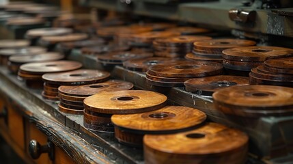 Subdued depiction of polishing discs finishing strips for a final restoration with clean methodical alignment