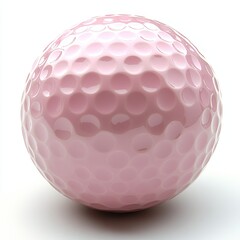 Stylish Pink Golf Ball: Colorful and Textured Sporting Equipment