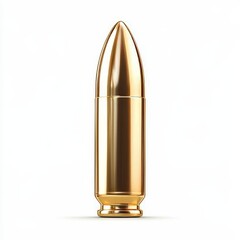 Realistic 3D Bullet Ammunition Metallic Object Design for Firearm Weapons and Military Safety Use