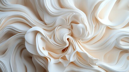 Obraz premium 純粋な流れ - 抽象的な曲線美の世界 Ethereal Flow - A World of Abstract Curvilinear Beauty