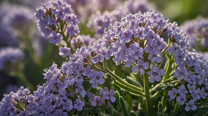 Obraz premium Rich Purple Flowers in the Morning Light 