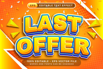 last offer 3d text effect and editable text effect