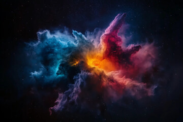 Colorful space galaxy cloud nebula. Star night cosmos. Universe science astronomy. Supernova background wallpaper