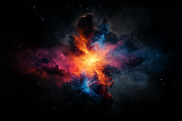 Colorful space galaxy cloud nebula. Star night cosmos. Universe science astronomy. Supernova background wallpaper