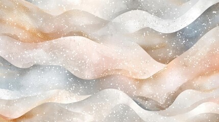 Obraz premium Abstract Watercolor Wave Background With Pastel Colors And Gold Glitter Effects. Image Has No Defects. No Animals. No Faces Or Hands. Image Has No Defects. No Brands. No Names. No Watermarks