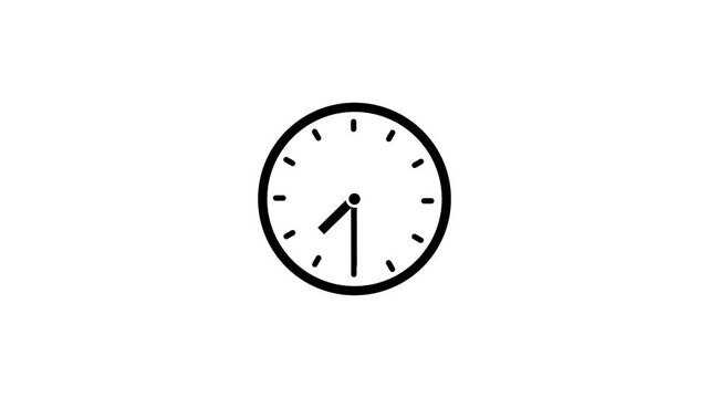 Flat Style Clockwise Rotation Icon Animation Loop with Alpha Channel