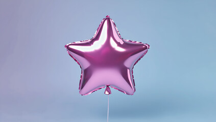 Pink star shaped balloon