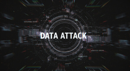 Fototapeta premium Cybersecurity Threat: A futuristic graphic with 