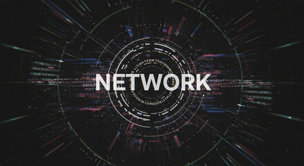 Network Connectivity: Conceptual representation of network connections, highlighting data flow, communication, and digital infrastructure