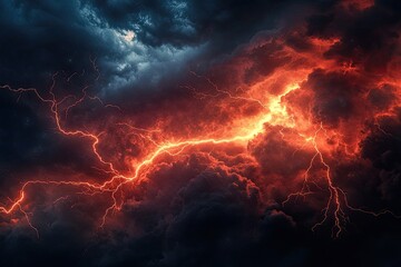Fierce storm clouds ablaze with intense lightning (1)