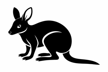 bilby line art silhouette vector illustration