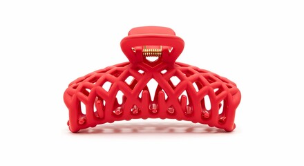 Red Filigree Hair Claw Clip