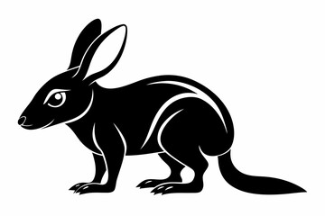 bilby line art silhouette vector illustration