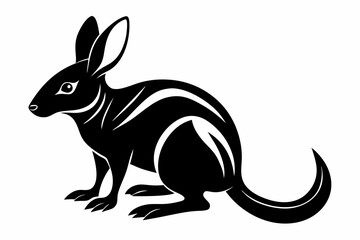 bilby line art silhouette vector illustration