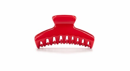 Red Plastic Hair Claw Clip